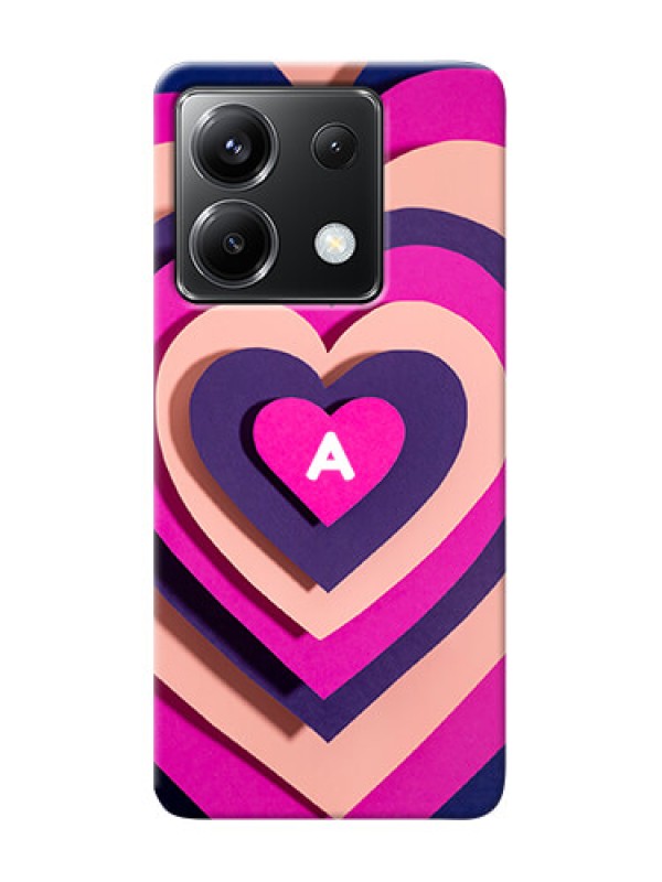 Custom Poco X6 5G Custom Mobile Case with Cute Heart Pattern Design