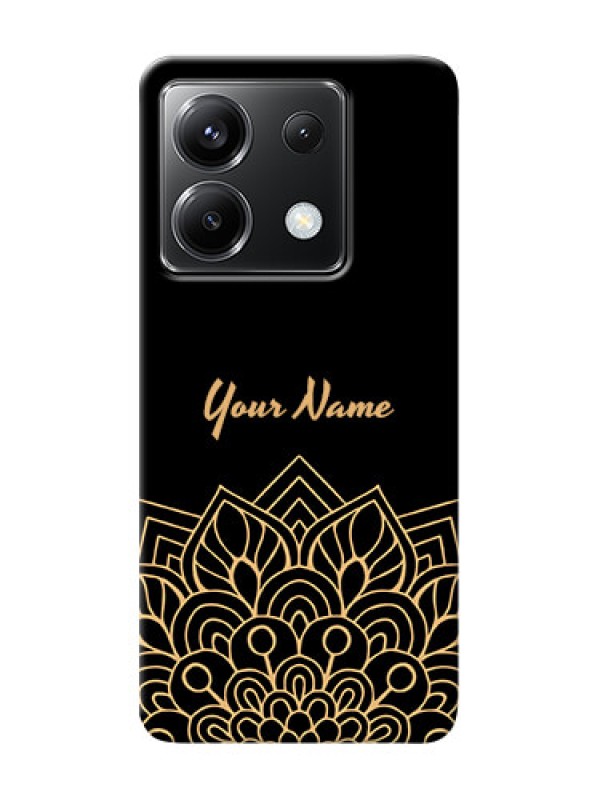 Custom Poco X6 5G Custom Phone Case with Golden mandala Design