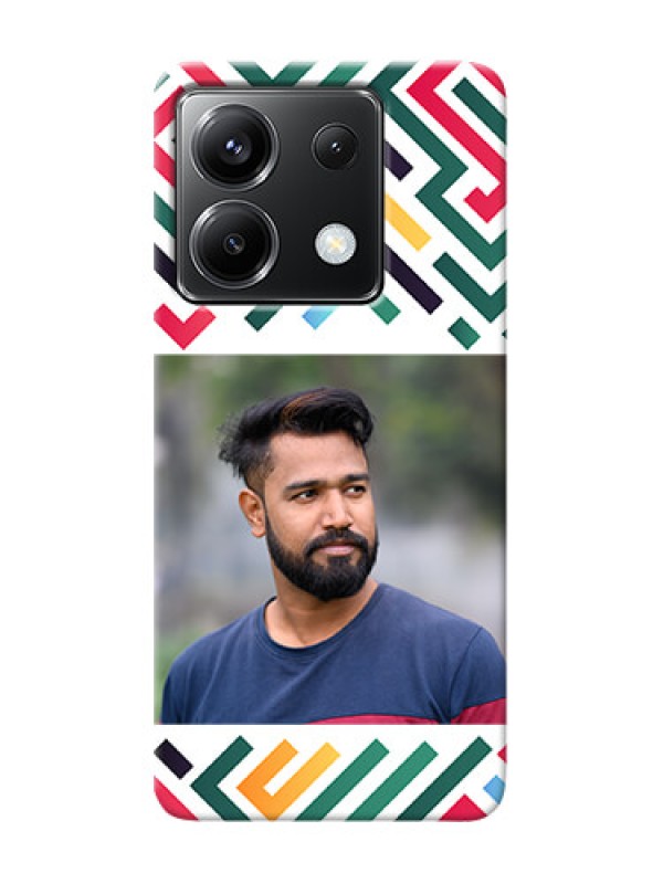 Custom Poco X6 5G Personalized Phone Case with Colorful Maze Pattern Design