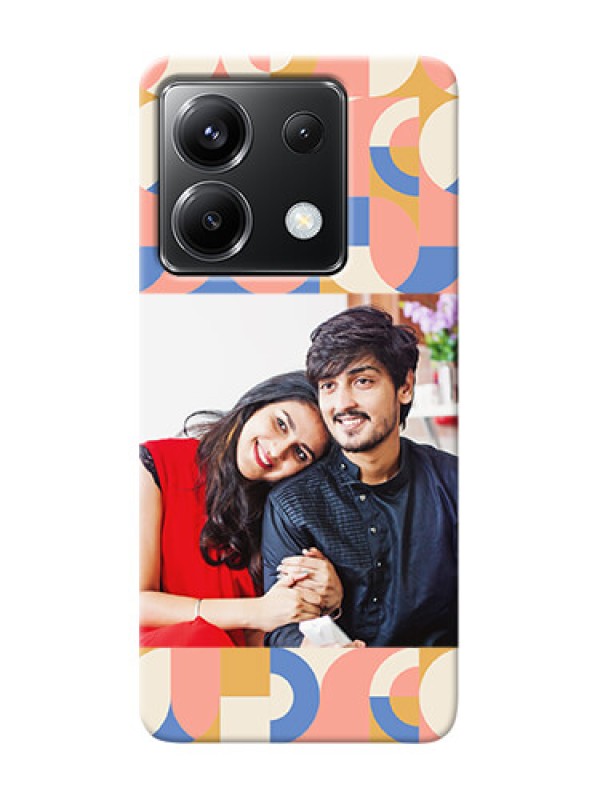 Custom Poco X6 5G Photo Printing on Case with Semicircle Maze Pattern Design