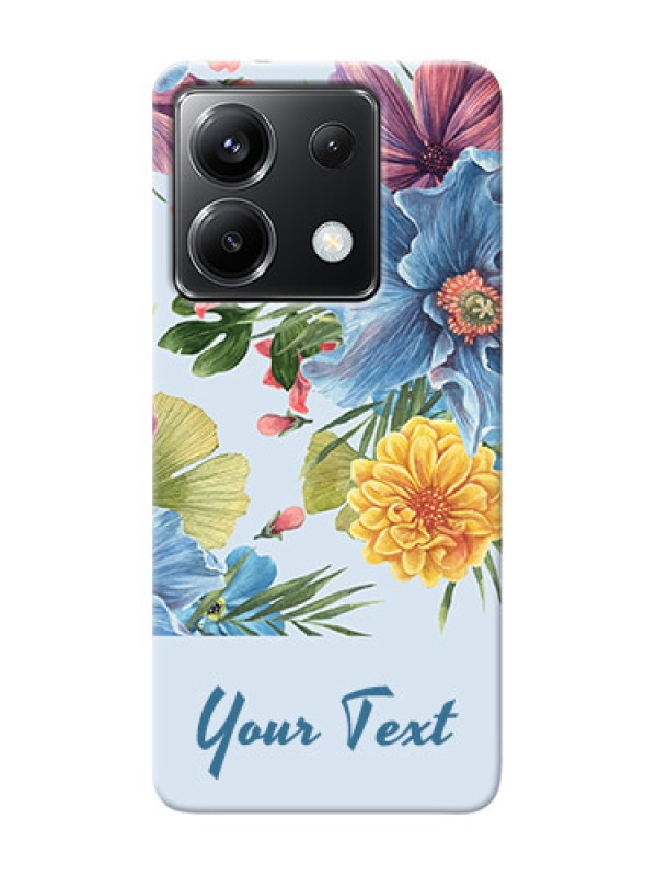 Custom Poco X6 5G Custom Mobile Case with Stunning Watercolored Flowers Painting Design