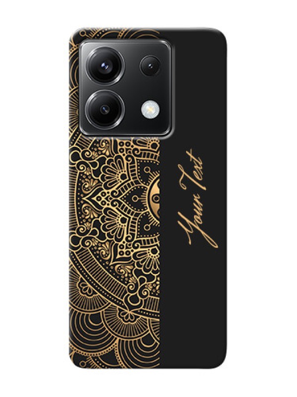 Custom Poco X6 5G Photo Printing on Case with Mandala art with custom text Design