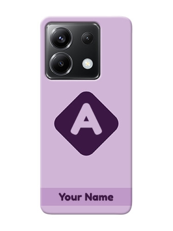 Custom Poco X6 5G Custom Mobile Case with Custom Letter in curved badge Design