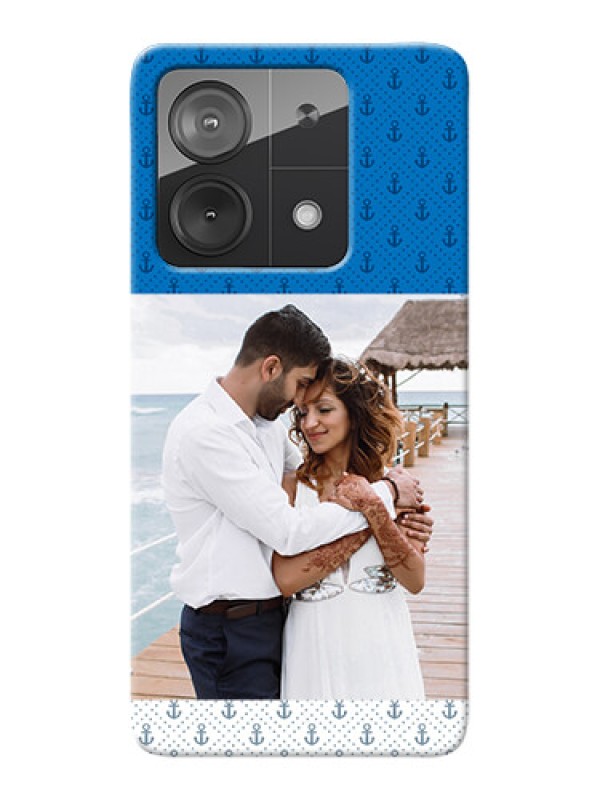 Custom Poco X6 Neo 5G Mobile Phone Covers: Blue Anchors Design