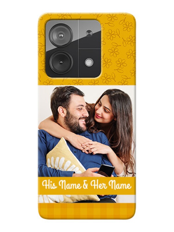 Custom Poco X6 Neo 5G mobile phone covers: Yellow Floral Design