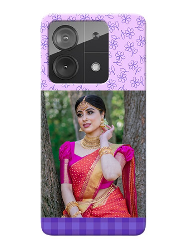 Custom Poco X6 Neo 5G Mobile Cases: Purple Floral Design