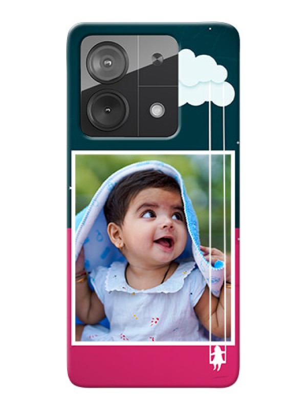 Custom Poco X6 Neo 5G custom phone covers: Cute Girl with Cloud Design