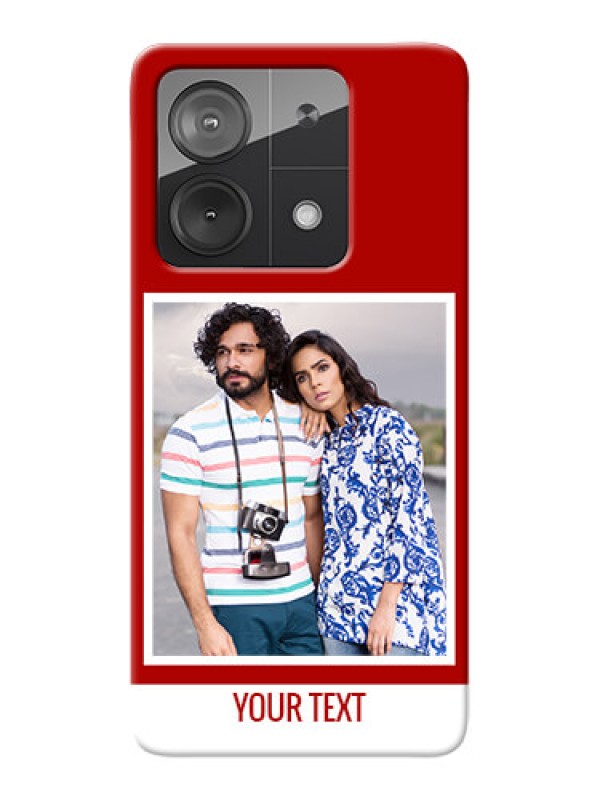 Custom Poco X6 Neo 5G mobile phone covers: Simple Red Color Design