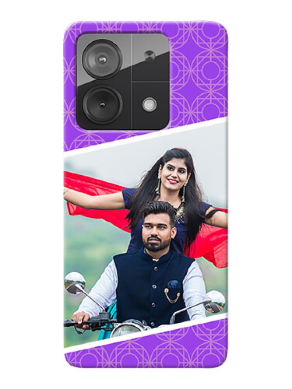 Custom Poco X6 Neo 5G mobile back covers online: violet Pattern Design