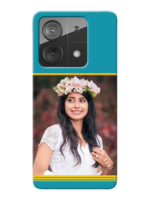 Custom Poco X6 Neo 5G personalized phone covers: Yellow & Blue Design