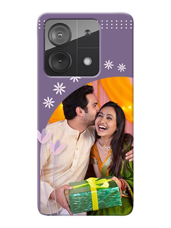 Custom Poco X6 Neo 5G Phone covers for girls: lavender flowers design