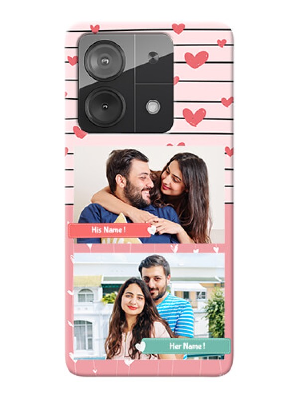 Custom Poco X6 Neo 5G custom mobile covers: Photo with Heart Design