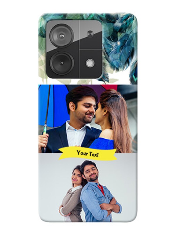 Custom Poco X6 Neo 5G Phone Cases: Image with Boho Peacock Feather Design