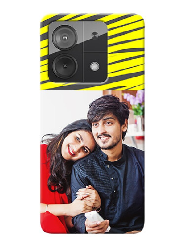 Custom Poco X6 Neo 5G Personalised mobile covers: Yellow Abstract Design