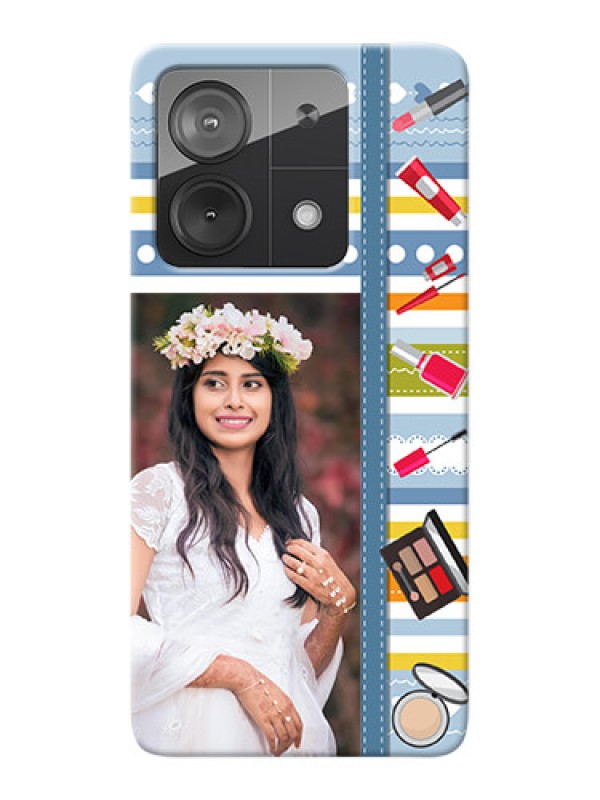Custom Poco X6 Neo 5G Personalized Mobile Cases: Makeup Icons Design