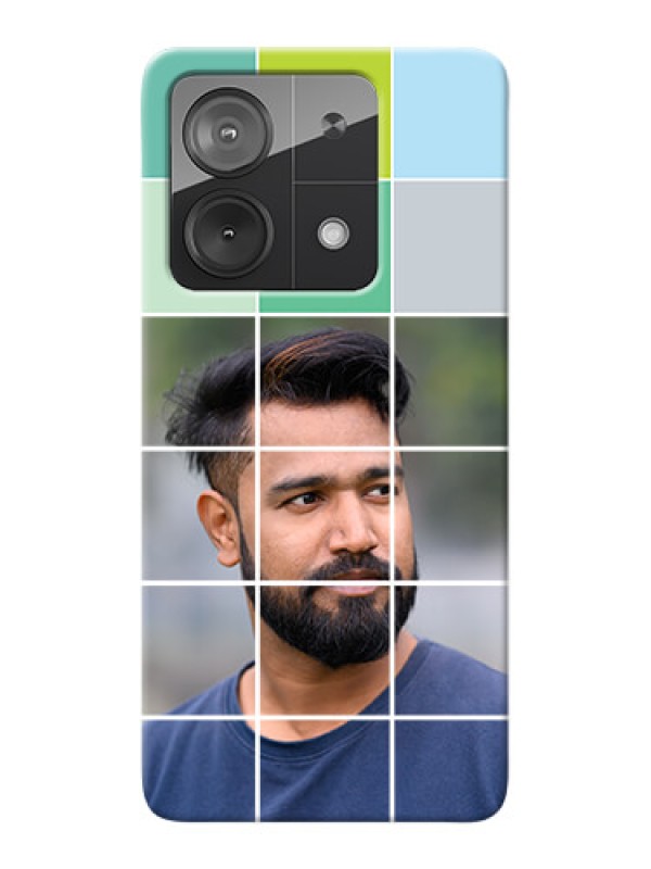 Custom Poco X6 Neo 5G personalised phone covers with white box pattern