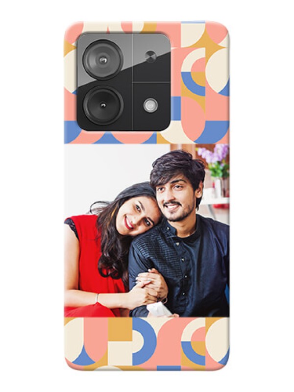 Custom Poco X6 Neo 5G Photo Printing on Case with Semiwithcircle Maze Pattern Design