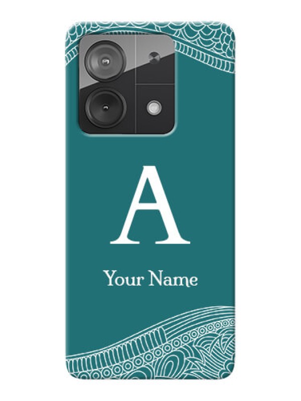 Custom Poco X6 Neo 5G Personalized Phone Case with line art pattern with custom name Design