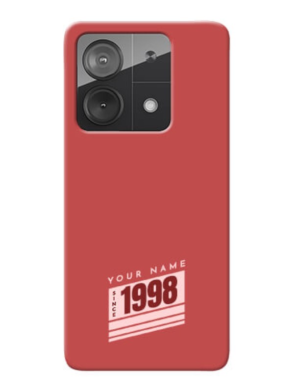Custom Poco X6 Neo 5G Custom Phone Case with Red custom year of birth Design