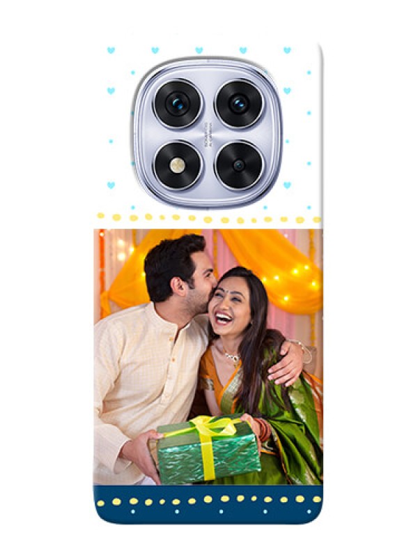 Custom Poco X7 5G Phone Covers: White and Blue Abstract Design