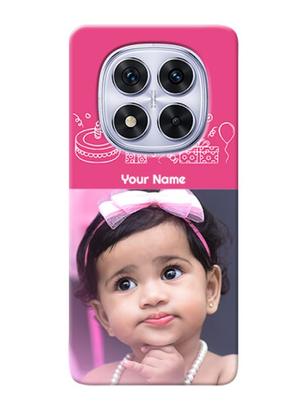 Custom Poco X7 5G Custom Mobile Cover with Birthday Line Art Design