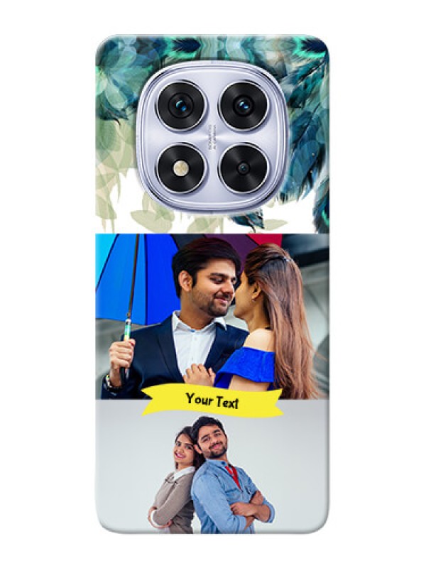 Custom Poco X7 5G Phone Cases: Image with Boho Peacock Feather Design