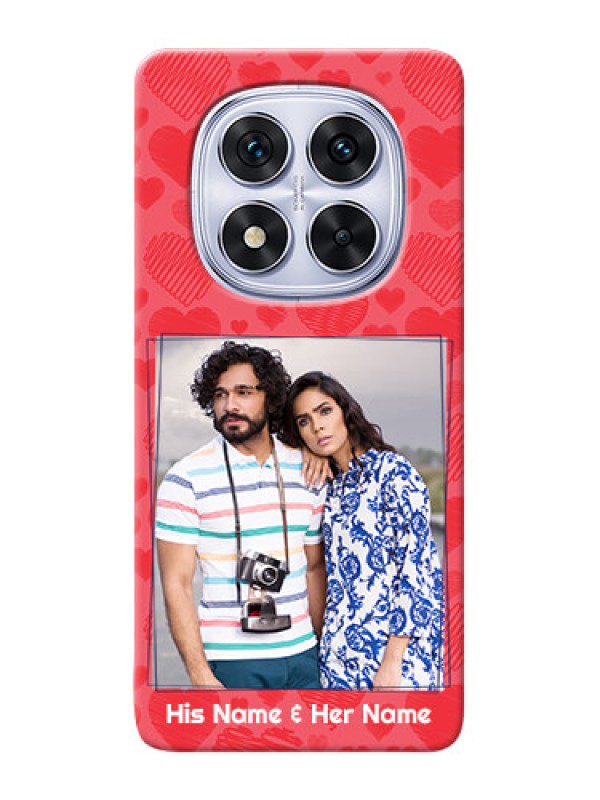 Custom Poco X7 5G Mobile Back Covers: with Red Heart Symbols Design