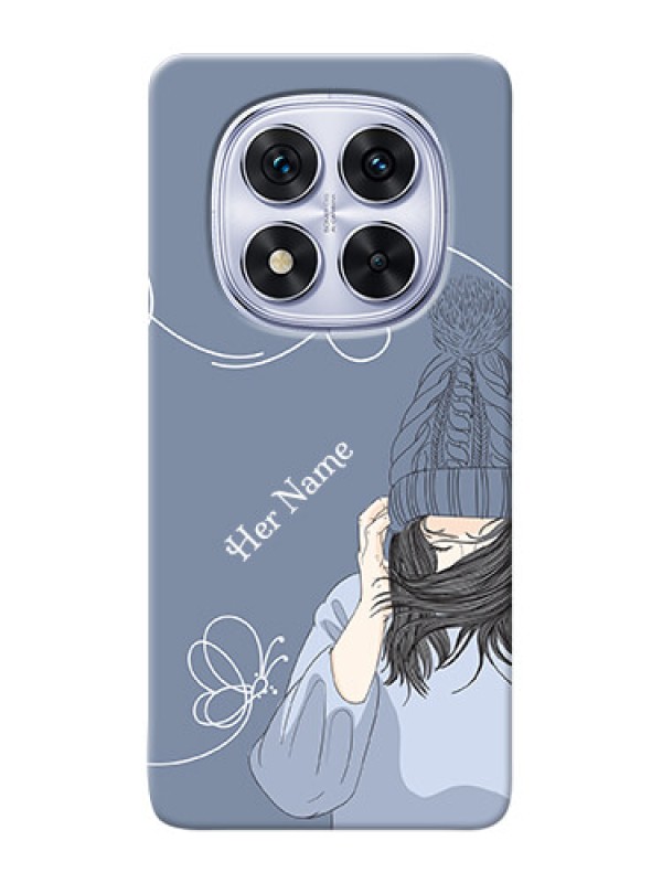Custom Poco X7 5G Custom Mobile Case with Girl in winter outfit Design