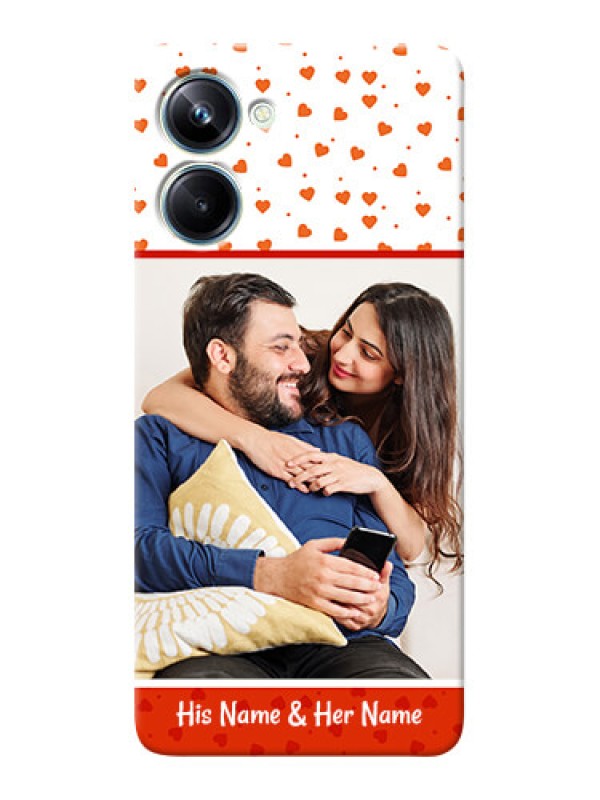 Custom Realme 10 Pro Phone Back Covers: Orange Love Symbol Design