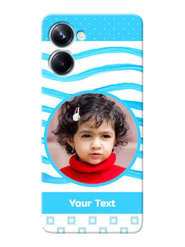Custom Realme 10 Pro phone back covers: Simple Blue Case Design