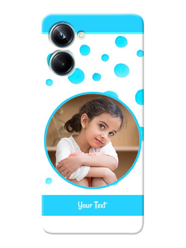 Custom Realme 10 Pro Custom Phone Covers: Blue Bubbles Pattern Design