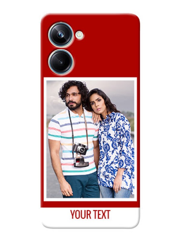 Custom Realme 10 Pro mobile phone covers: Simple Red Color Design