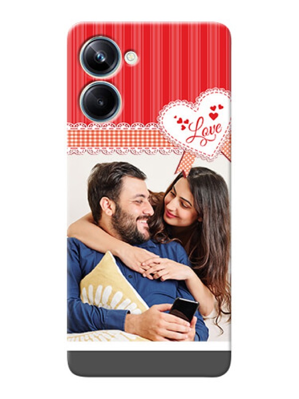 Custom Realme 10 Pro phone cases online: Red Love Pattern Design