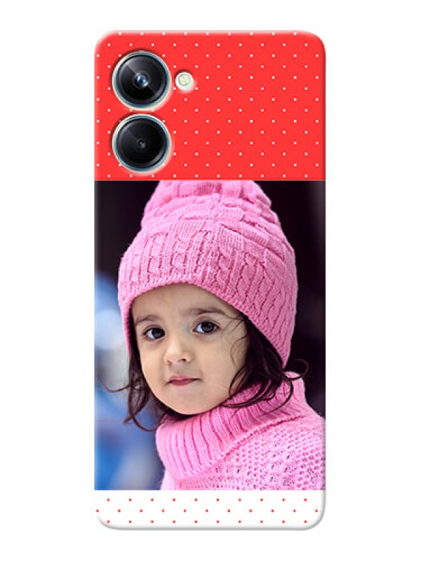 Custom Realme 10 Pro personalised phone covers: Red Pattern Design