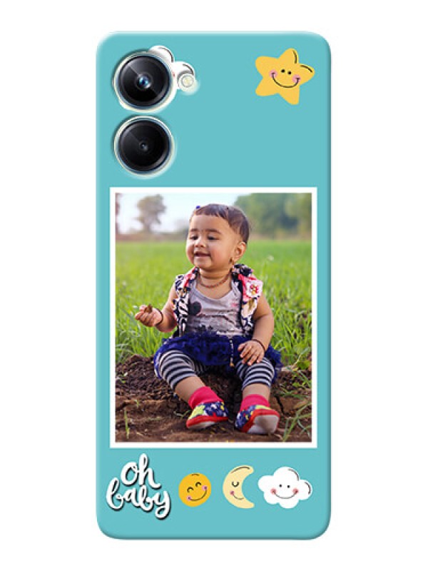 Custom Realme 10 Pro Personalised Phone Cases: Smiley Kids Stars Design