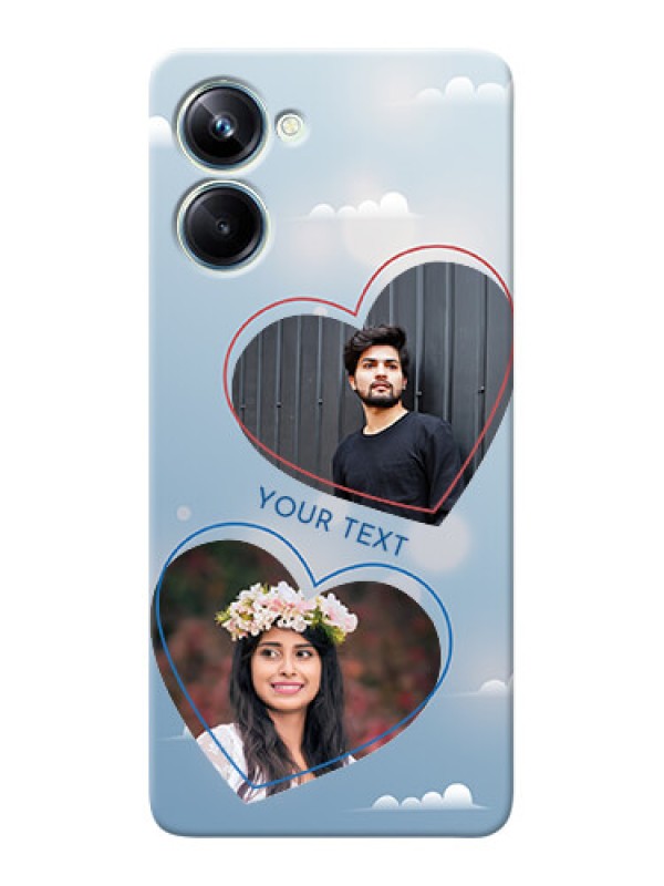 Custom Realme 10 Pro Phone Cases: Blue Color Couple Design 