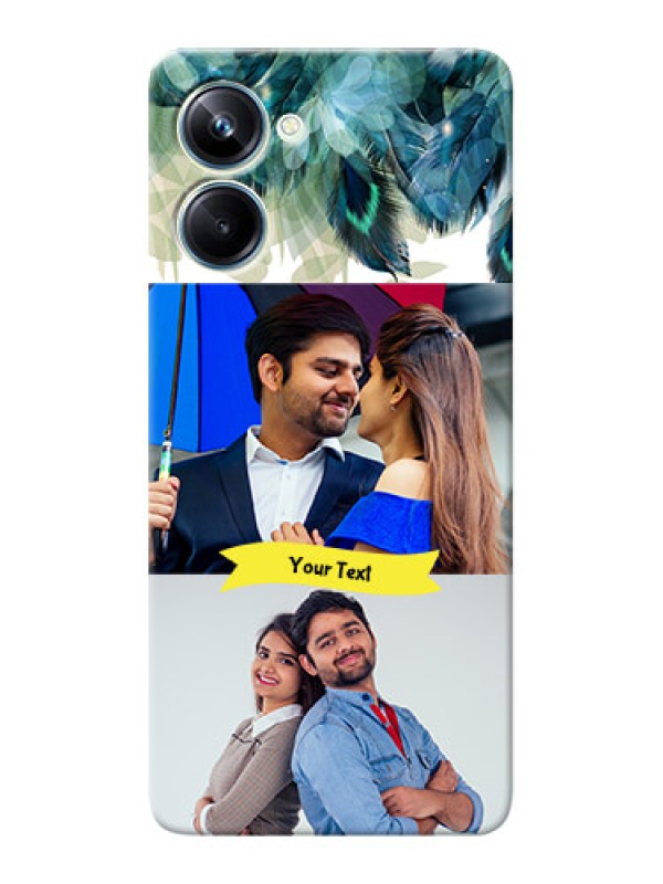 Custom Realme 10 Pro Phone Cases: Image with Boho Peacock Feather Design