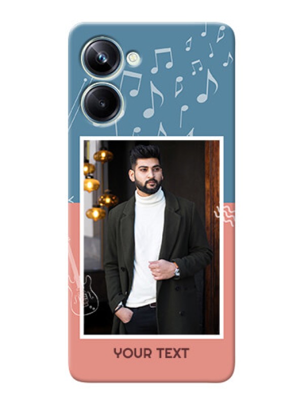 Custom Realme 10 Pro Phone Back Covers with Color Musical Note Design