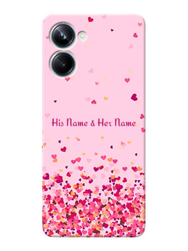Custom Realme 10 Pro 5G Phone Back Covers: Floating Hearts Design
