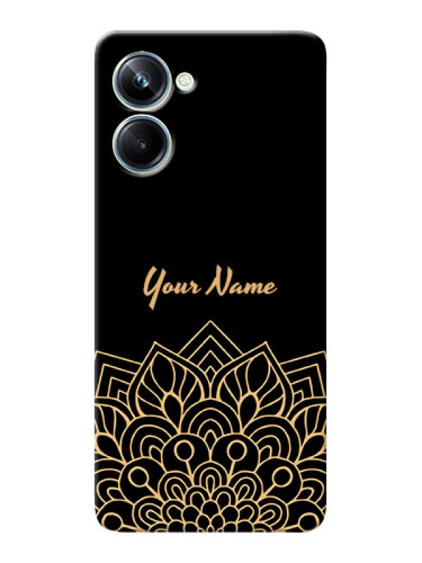 Custom Realme 10 Pro 5G Back Covers: Golden mandala Design