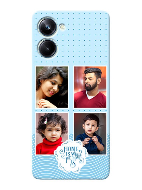 Custom Realme 10 Pro 5G Custom Phone Covers: Cute love quote with 4 pic upload Design