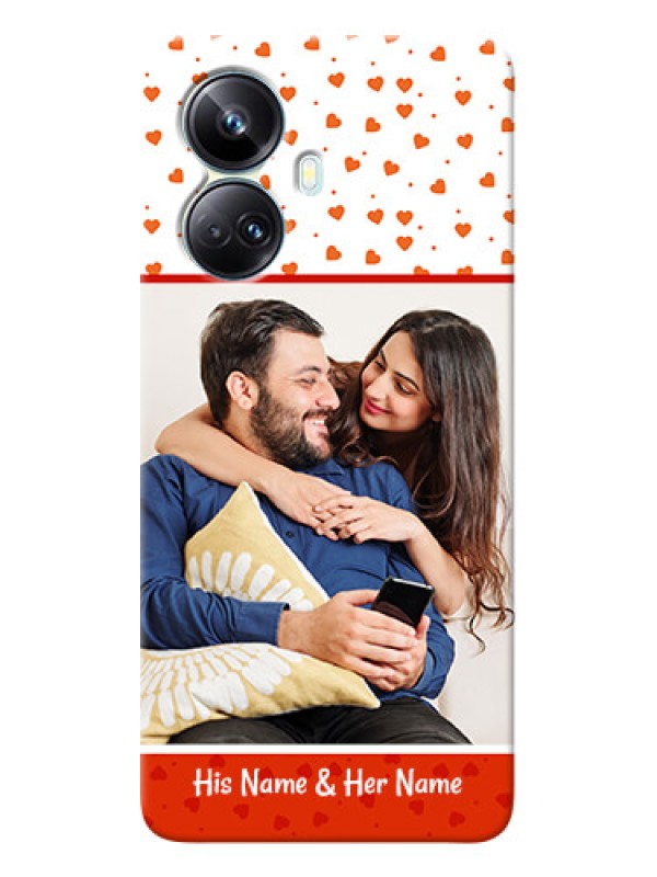 Custom Realme 10 Pro-plus Phone Back Covers: Orange Love Symbol Design