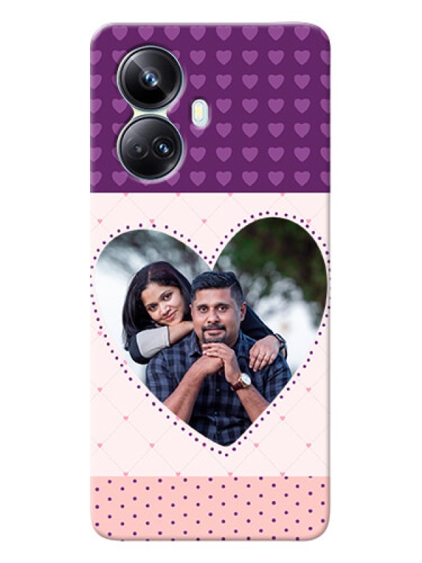 Custom Realme 10 Pro-plus Mobile Back Covers: Violet Love Dots Design