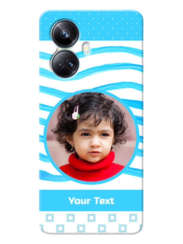 Custom Realme 10 Pro-plus phone back covers: Simple Blue Case Design