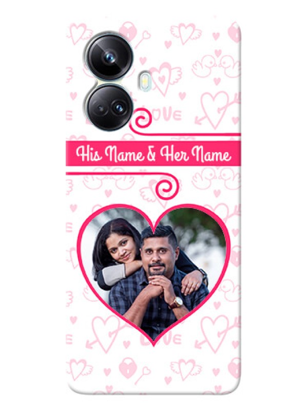 Custom Realme 10 Pro-plus Personalized Phone Cases: Heart Shape Love Design