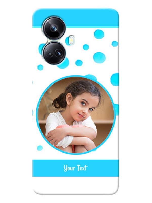 Custom Realme 10 Pro-plus Custom Phone Covers: Blue Bubbles Pattern Design