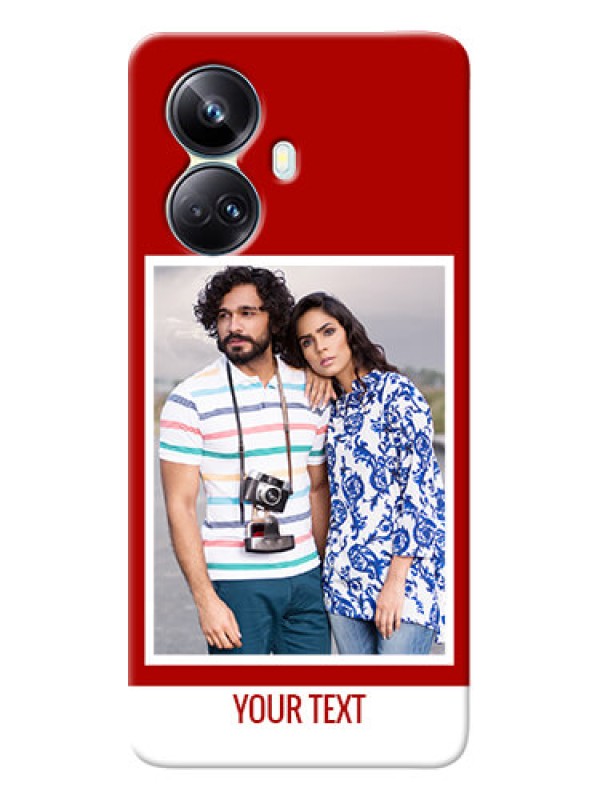 Custom Realme 10 Pro-plus mobile phone covers: Simple Red Color Design