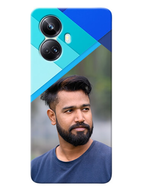 Custom Realme 10 Pro-plus Phone Cases Online: Blue Abstract Cover Design