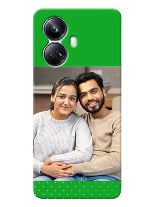 Custom Realme 10 Pro-plus Personalised mobile covers: Green Pattern Design