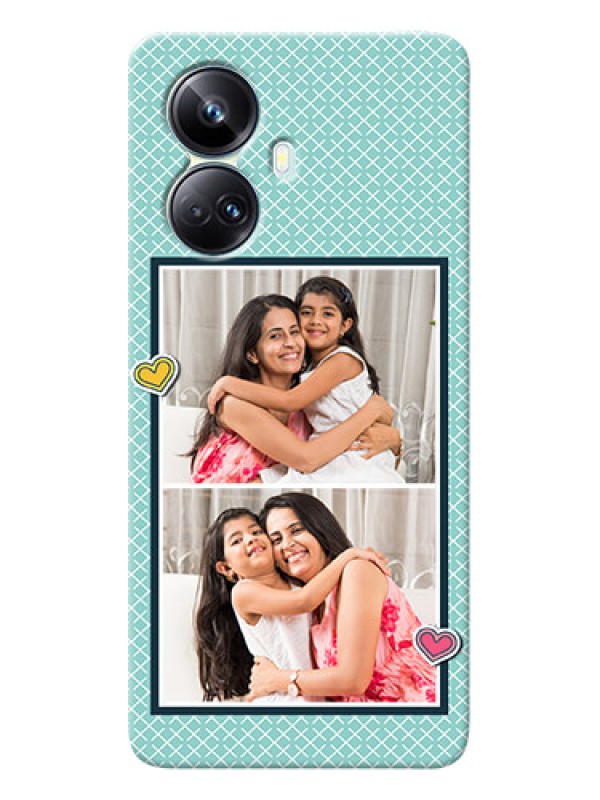 Custom Realme 10 Pro-plus Custom Phone Cases: 2 Image Holder with Pattern Design